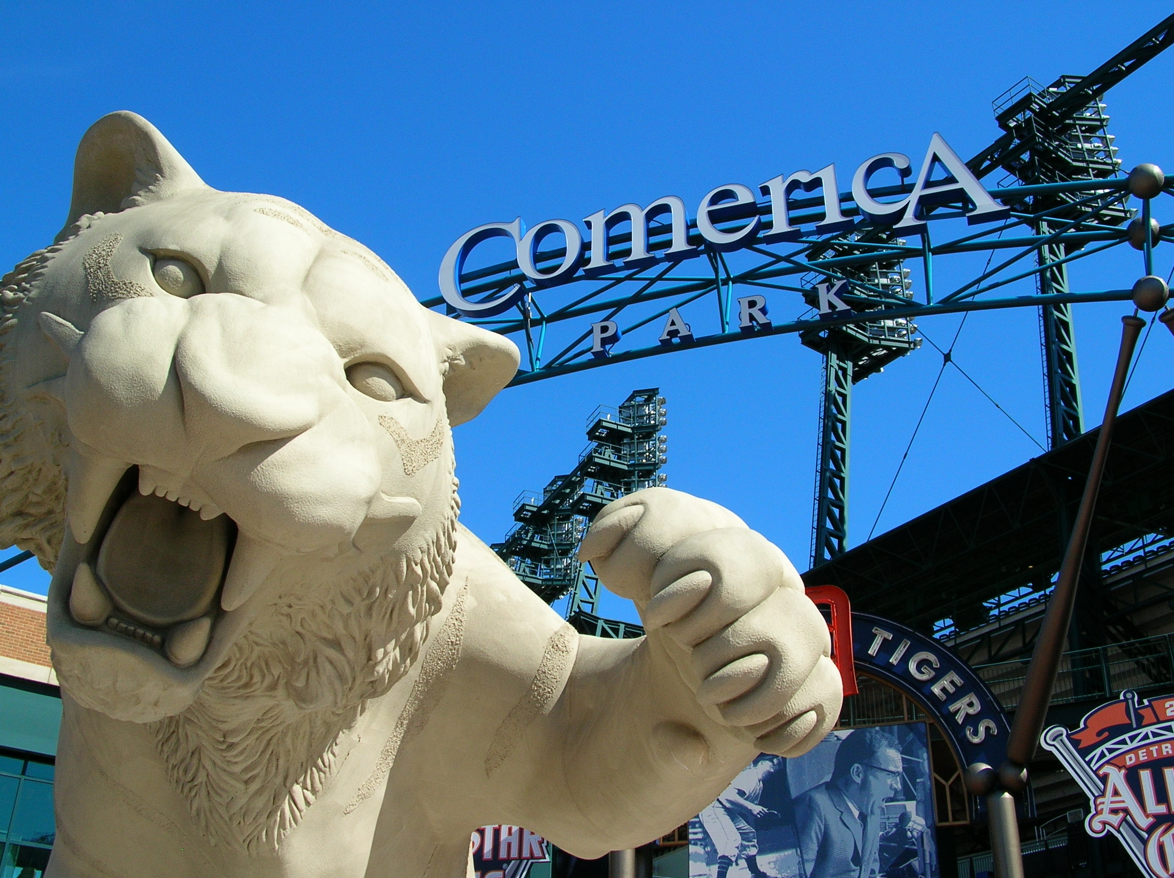 Tigers around the Exterior - Comerica Park