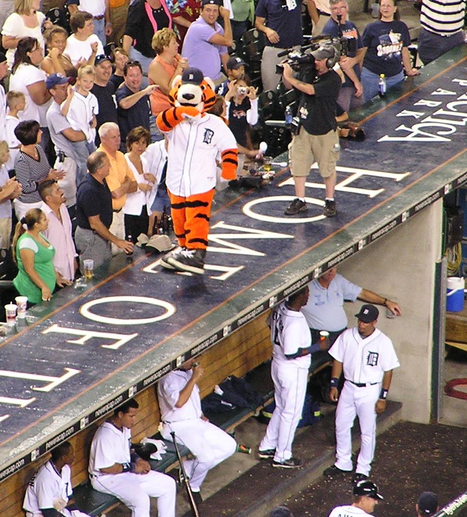 Paws, the Tigers mascot - Comerica Park