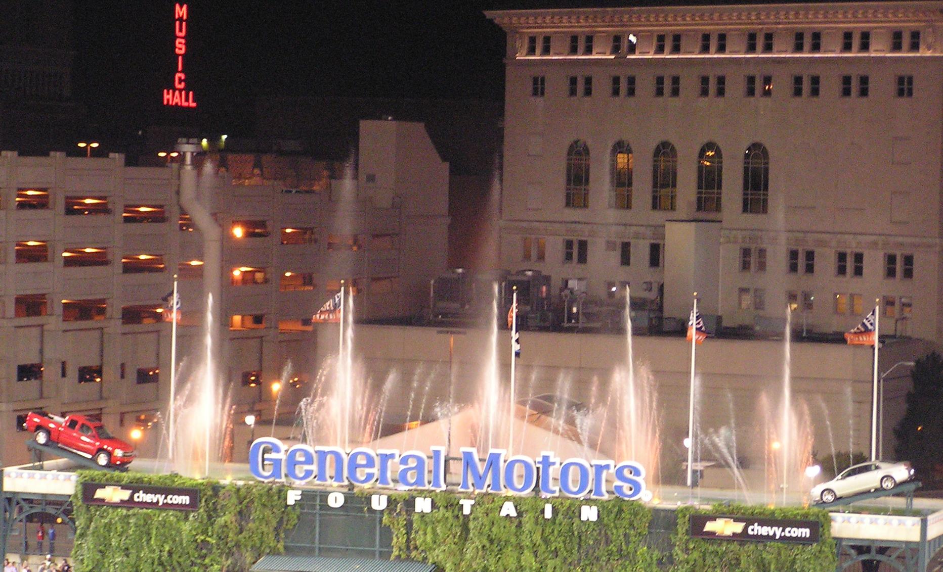 The General Motors Fountains - Comerica Park