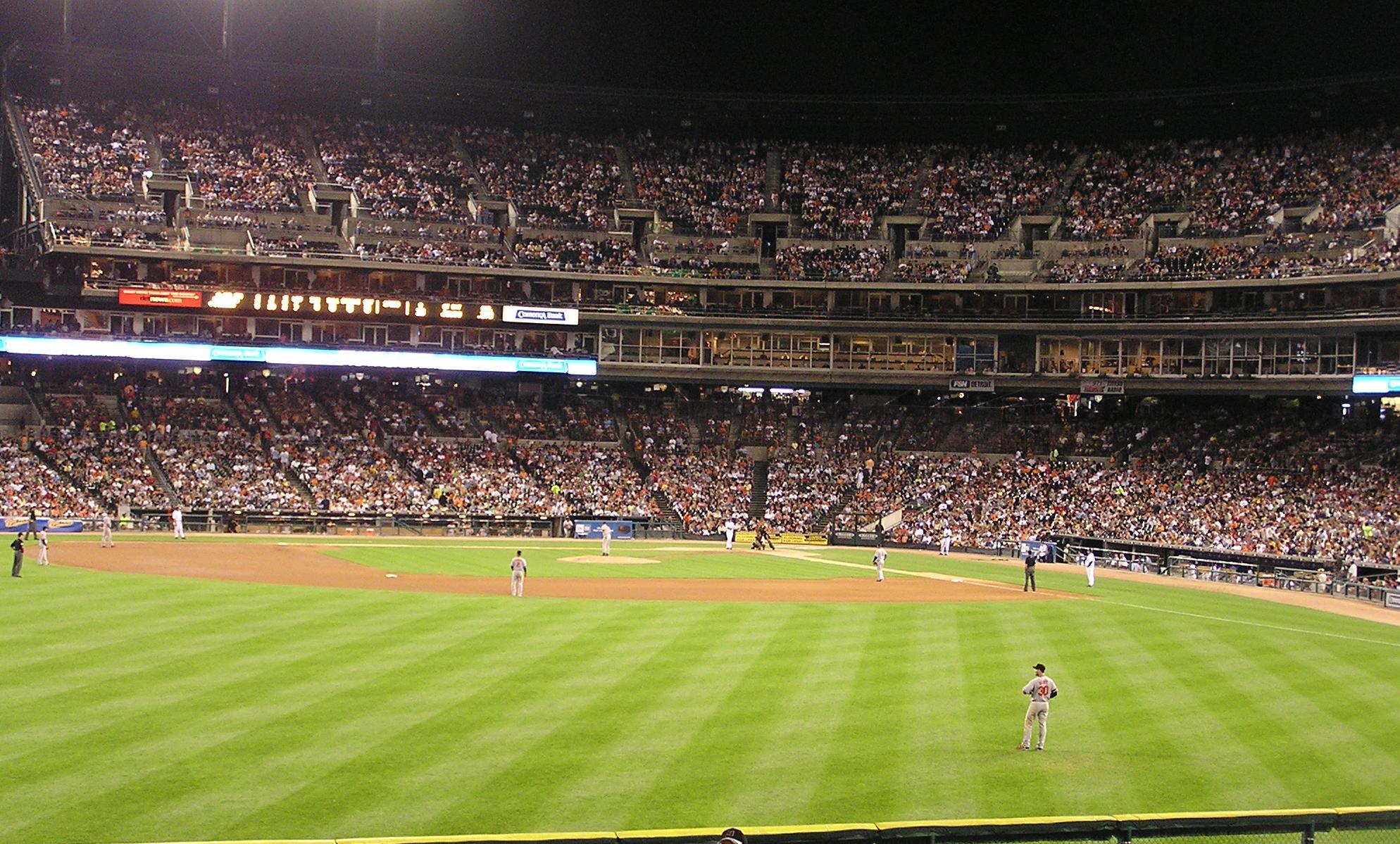 Looking in from Center - Comerica Park