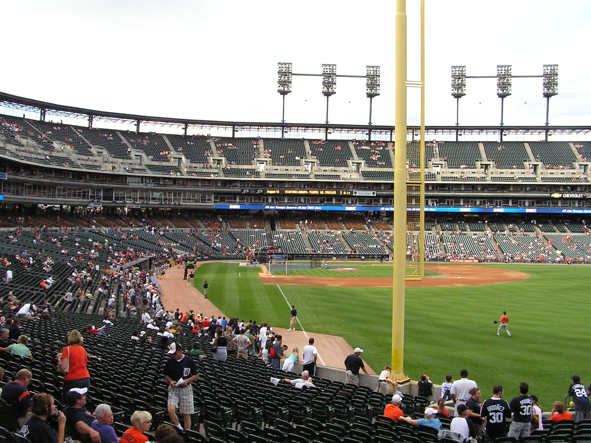 Looking in from RF - Comerica Park, Detroit