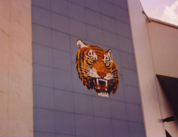 The Tiger on the exterior - Tiger Stadium