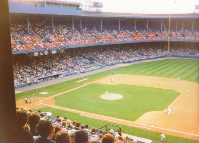 Tiger Stadium from the 1st base side