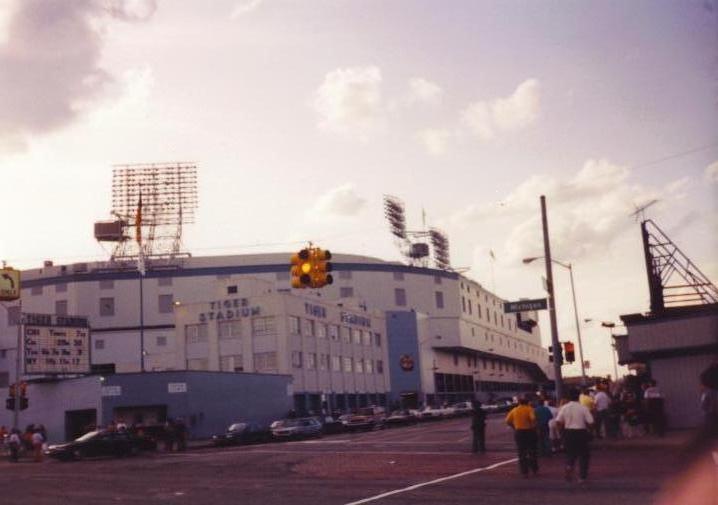 The corner of Michigan and Trumbull -Tiger Stadium