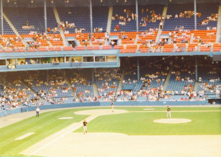 The famed press box at Tiger Stadium